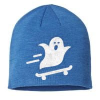 Ghost Skate Halloween Skateboarding Spooky Skateboard Funny Cute Gift Sustainable Beanie