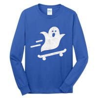 Ghost Skate Halloween Skateboarding Spooky Skateboard Funny Cute Gift Tall Long Sleeve T-Shirt