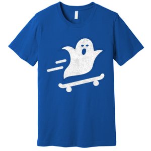 Ghost Skate Halloween Skateboarding Spooky Skateboard Funny Cute Gift Premium T-Shirt