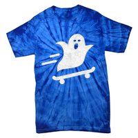 Ghost Skate Halloween Skateboarding Spooky Skateboard Funny Cute Gift Tie-Dye T-Shirt