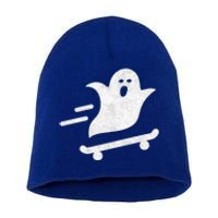 Ghost Skate Halloween Skateboarding Spooky Skateboard Funny Cute Gift Short Acrylic Beanie