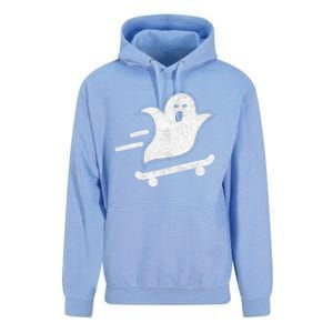 Ghost Skate Halloween Skateboarding Spooky Skateboard Funny Cute Gift Unisex Surf Hoodie