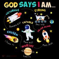 God Says I Am Outer Space Themed Bible Christian Wool Snapback Cap