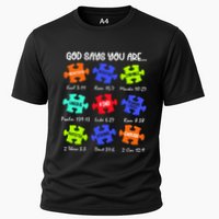 God Says I Am Autism Png Retro Autism Cooling Performance Crew T-Shirt