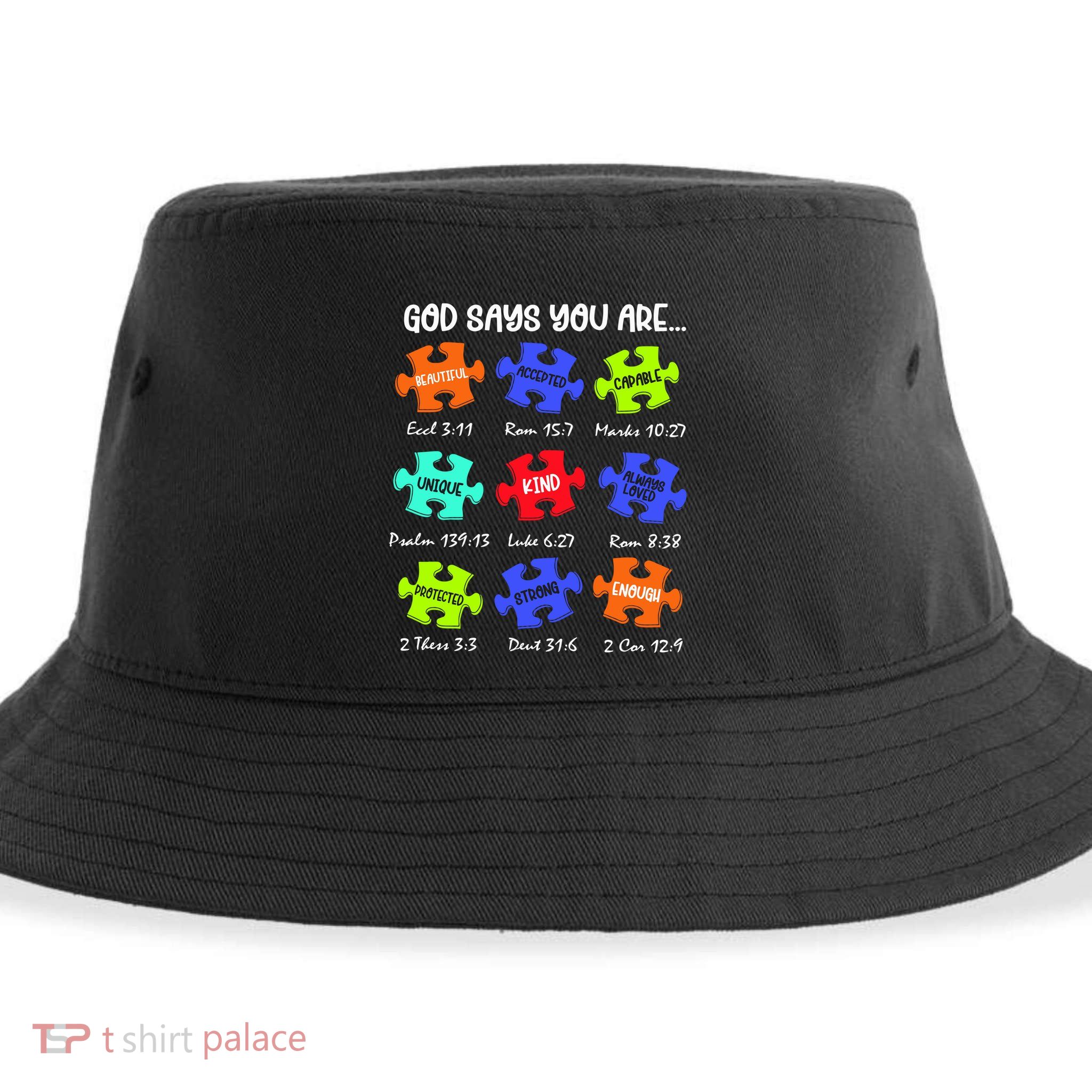 God Says I Am Autism Png Retro Autism Sustainable Bucket Hat
