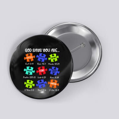 God Says I Am Autism Png Retro Autism Button