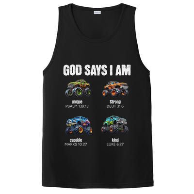 God Says I Am Christian Monster Truck PosiCharge Competitor Tank