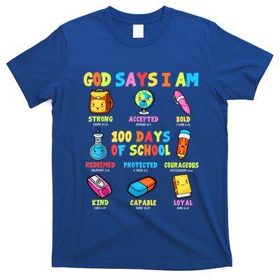 God Says I Am 100 Days Of School Christ Bible Saying Graphic T-Shirt
