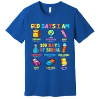 God Says I Am 100 Days Of School Christ Bible Saying Graphic Premium T-Shirt