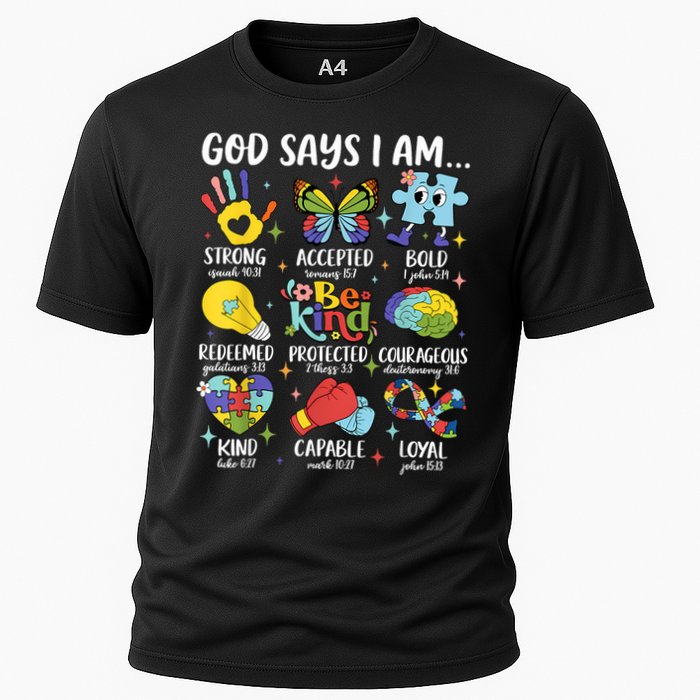 God Says I Am Be Kind Autism Awareness SPED  Cooling Performance Crew T-Shirt