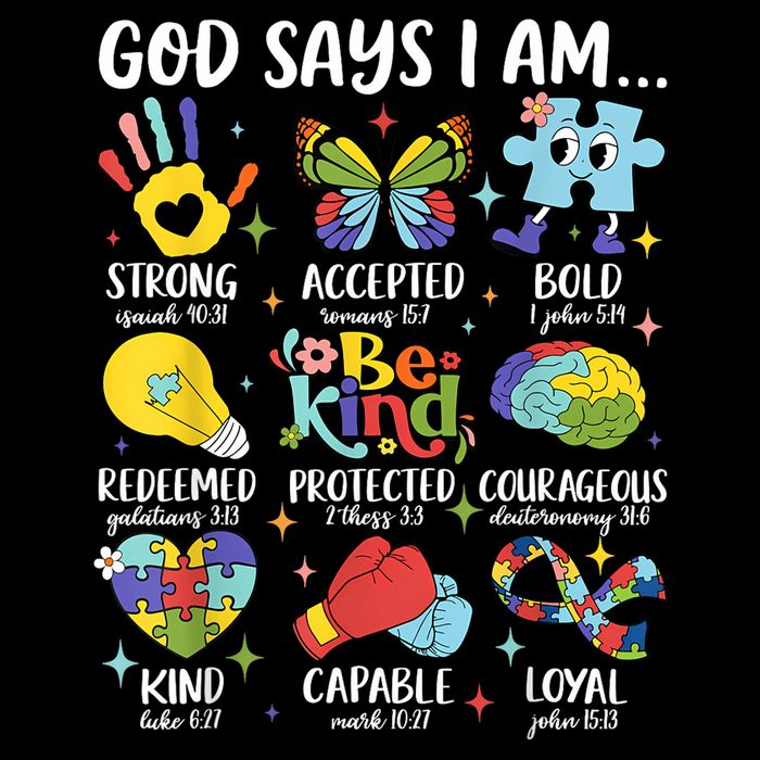 God Says I Am Be Kind Autism Awareness SPED  Cooling Performance Crew T-Shirt