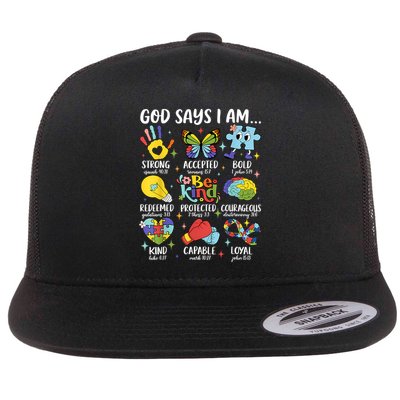 God Says I Am Be Kind Autism Awareness SPED  Flatbill Hat