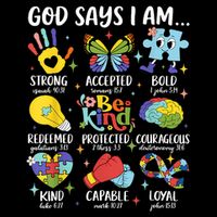 God Says I Am Be Kind Autism Awareness SPED  Bag