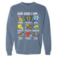 God Says I Am Be Kind Autism Awareness SPED  Garment-Dyed Sweatshirt