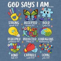 God Says I Am Be Kind Autism Awareness SPED  Garment-Dyed Sweatshirt