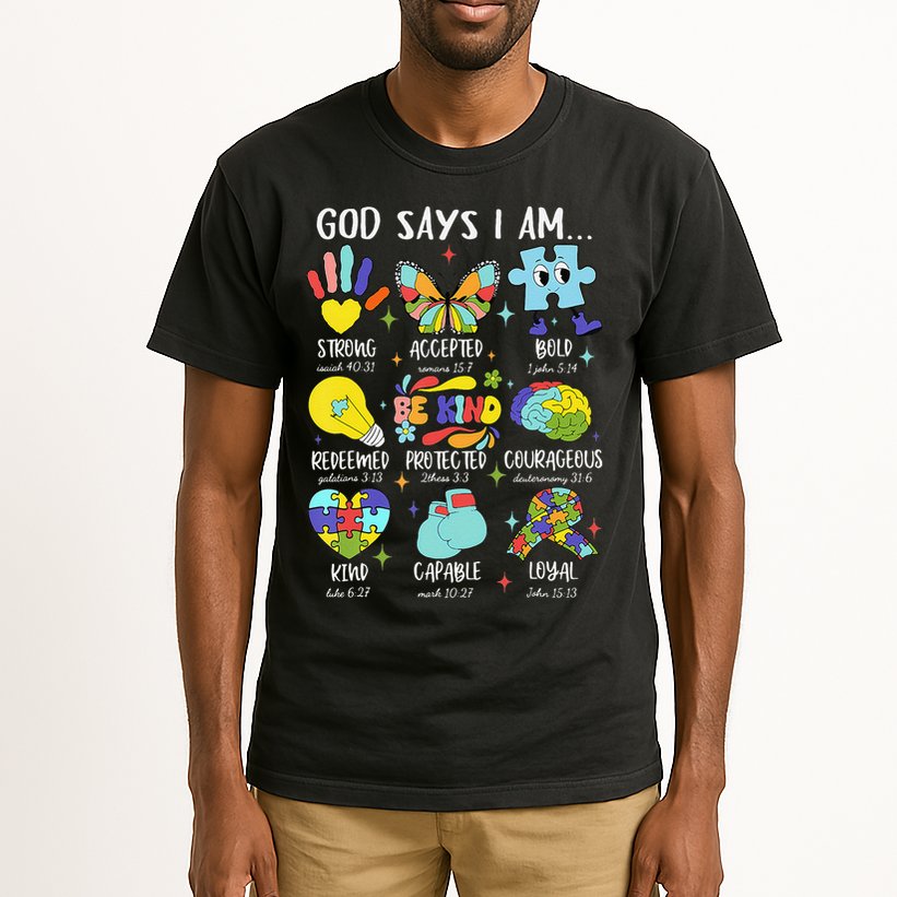 God Says I Am Be Kind Autism Awareness SPED Women Tall T-Shirt