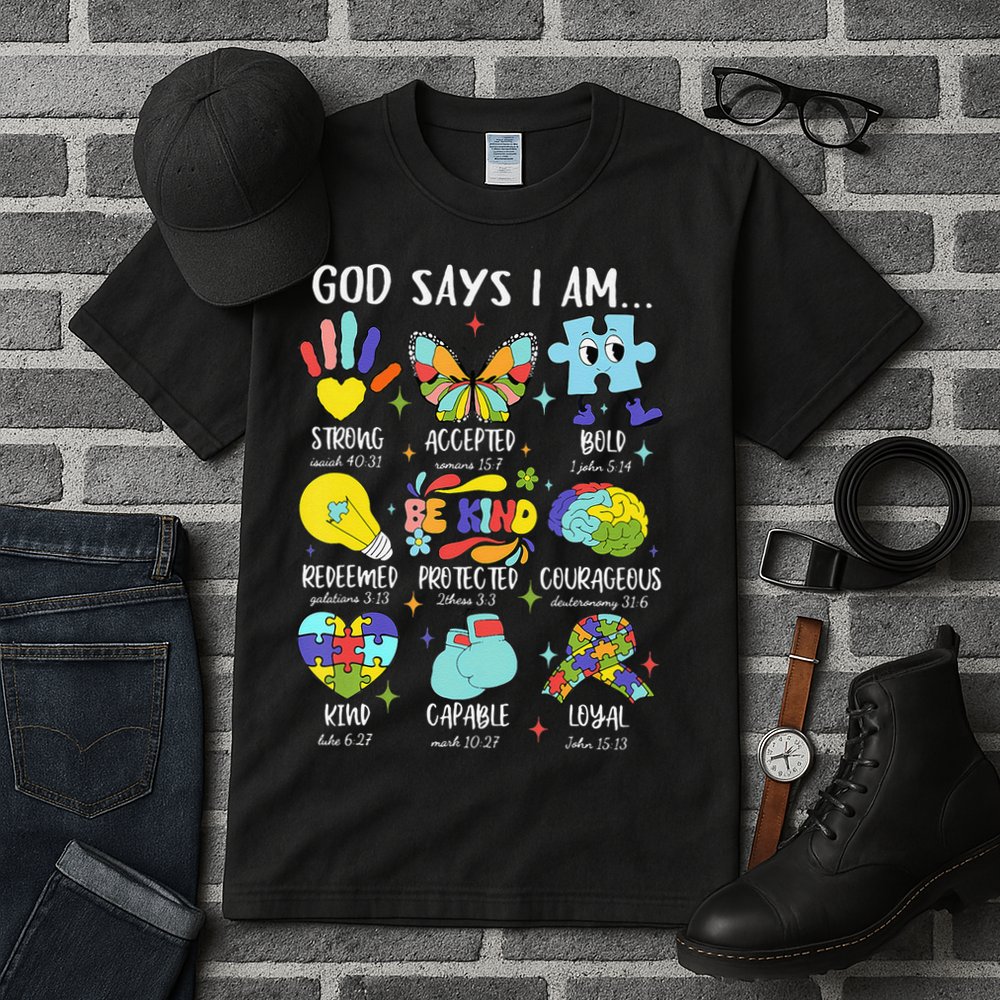 God Says I Am Be Kind Autism Awareness SPED Women Tall T-Shirt