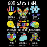 God Says I Am Be Kind Autism Awareness SPED Women Premium T-Shirt