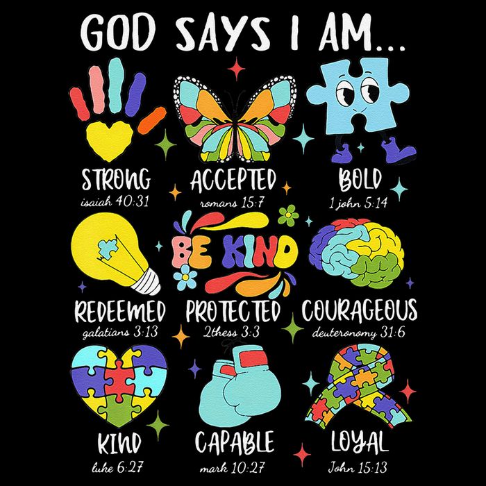 God Says I Am Be Kind Autism Awareness SPED Women Premium T-Shirt