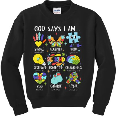 God Says I Am Be Kind Autism Awareness SPED Women Kids Sweatshirt