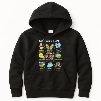 God Says I Am Be Kind Autism Awareness SPED Women Kids Hoodie
