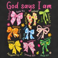 God Says I Am Coquette Bow Floral Christian Mother's Day 11oz C Handle Ceramic Mug