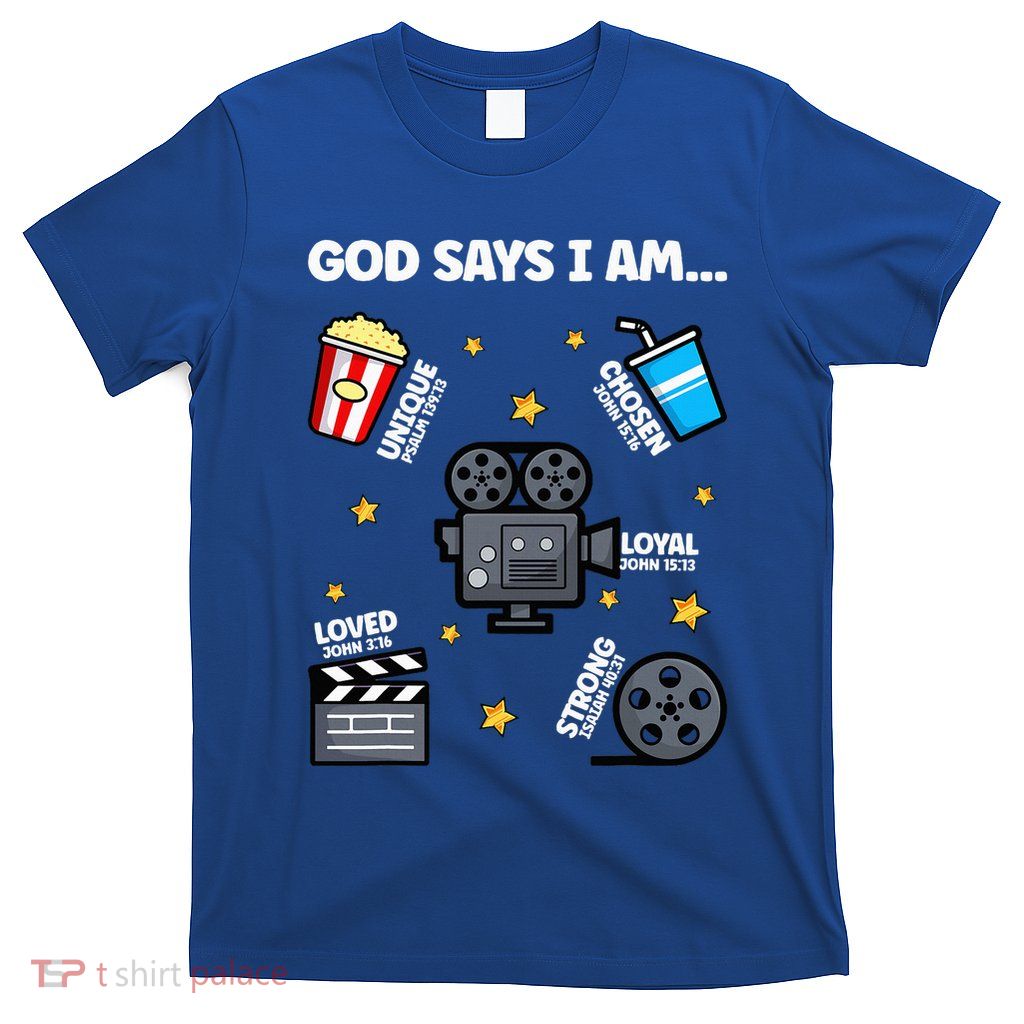 God Says I Am Watching Movie Lover Boy Girl Christian T-Shirt