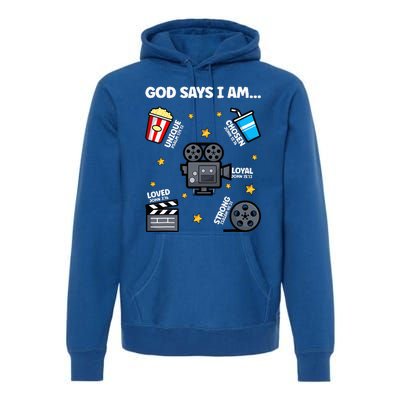 God Says I Am Watching Movie Lover Boy Girl Christian Premium Hoodie