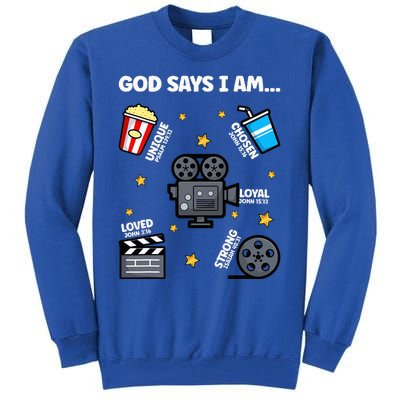 God Says I Am Watching Movie Lover Boy Girl Christian Tall Sweatshirt