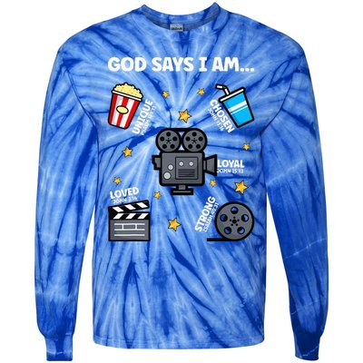 God Says I Am Watching Movie Lover Boy Girl Christian Tie-Dye Long Sleeve Shirt