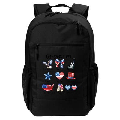 God Says I Am 4th Of July Christian Family Backpack