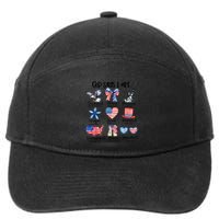 God Says I Am 4th Of July Christian Family 7-Panel Snapback Hat