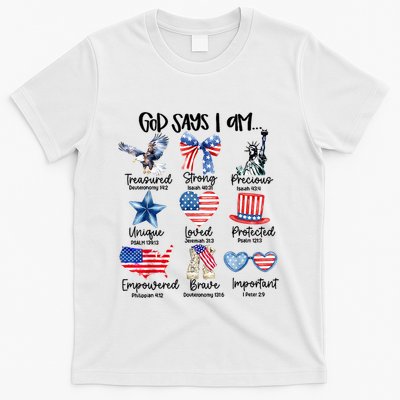 God Says I Am 4th Of July Christian Family T-Shirt