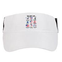 God Says I Am 4th Of July Christian Family Adult Drive Performance Visor