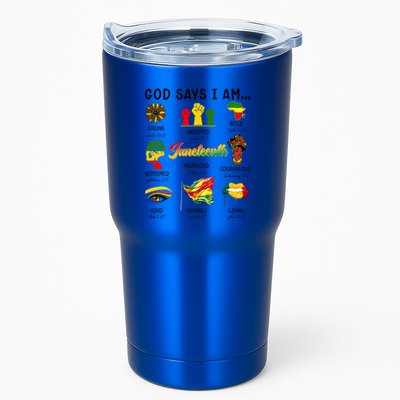 God Says I Am Independence Day African American Freedom Day Cute Gift Tumbler