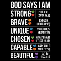 God Says I Am Autism Awareness Christian Bible Verse Button