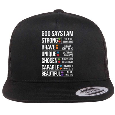 God Says I Am Autism Awareness Christian Bible Verse Flatbill Hat