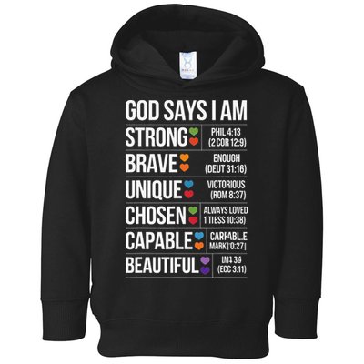 God Says I Am Autism Awareness Christian Bible Verse Toddler Hoodie