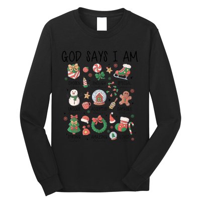 God Says I Am Cute Christmas Xmas Christian Long Sleeve Shirt