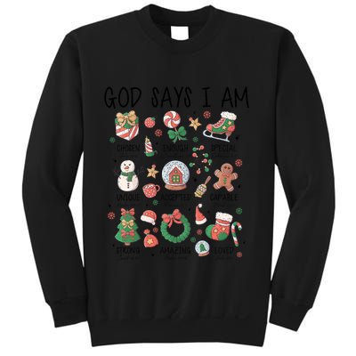 God Says I Am Cute Christmas Xmas Christian Sweatshirt