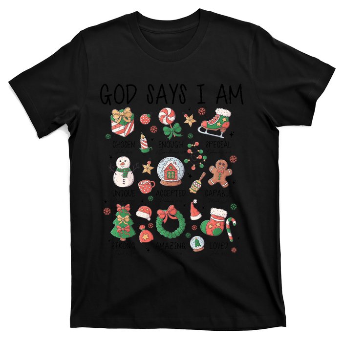 God Says I Am Cute Christmas Xmas Christian T-Shirt