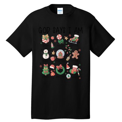 God Says I Am Cute Christmas Xmas Christian Tall T-Shirt