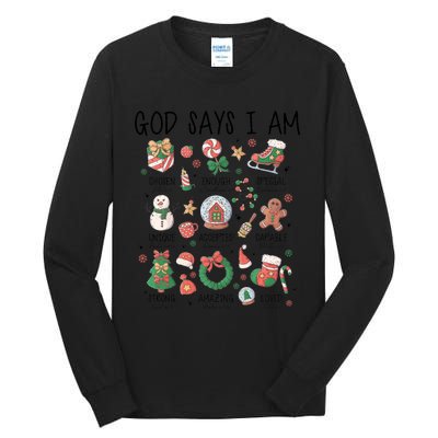 God Says I Am Cute Christmas Xmas Christian Tall Long Sleeve T-Shirt