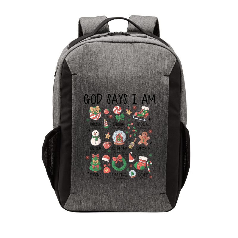 God Says I Am Cute Christmas Xmas Christian Vector Backpack