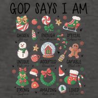 God Says I Am Cute Christmas Xmas Christian Vector Backpack