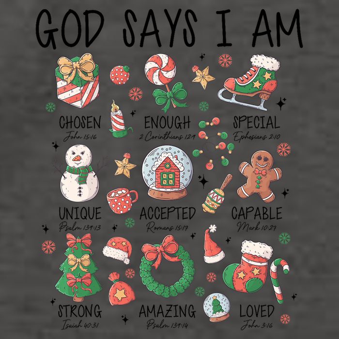 God Says I Am Cute Christmas Xmas Christian Vector Backpack
