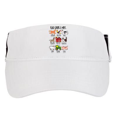 God Says I Am Animal Farms Funny Christian Lover Girls Adult Drive Performance Visor