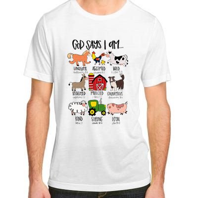 God Says I Am Animal Farms Funny Christian Lover Girls Adult ChromaSoft Performance T-Shirt