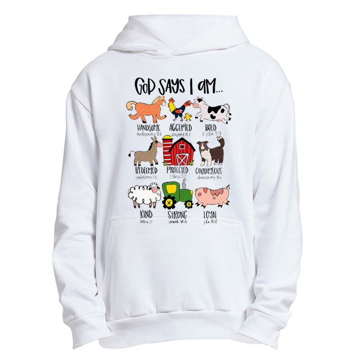 God Says I Am Animal Farms Funny Christian Lover Girls Urban Pullover Hoodie