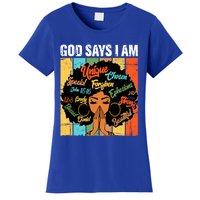 Gods Say I Am Melanin Black History Juneteenth Blm Christian Gift Women's T-Shirt